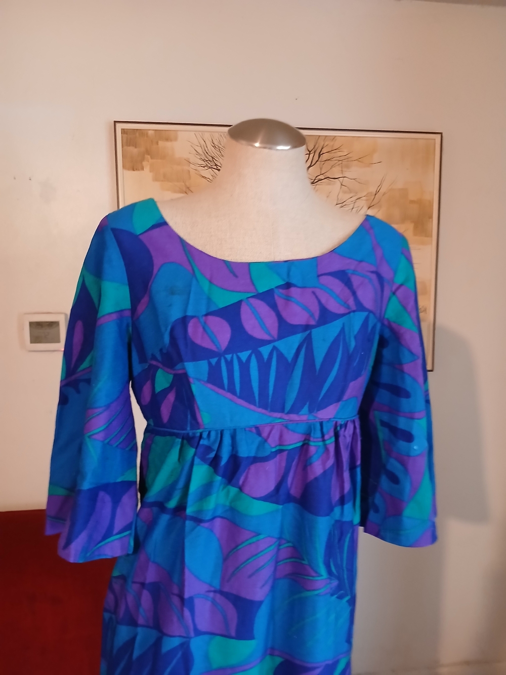 Vintage Maxi Hawaiian Dress Made In Tahiti